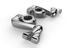 Ciro3D Highway Peg Mounts & Footrests Chrome Hingeless Highway Peg Mount Clamps With Extension Arms